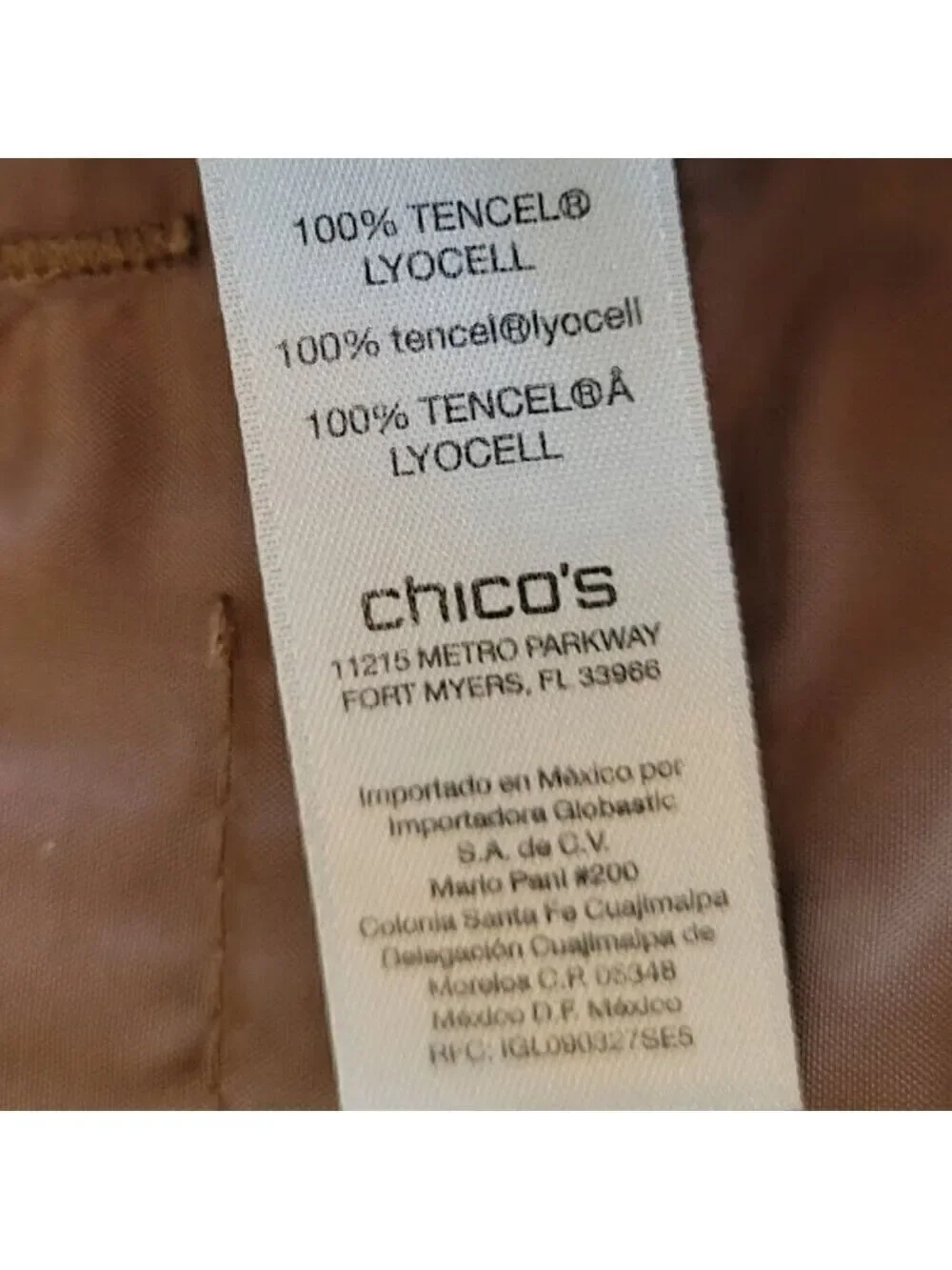 Chico's Front Pleated Skimmer Ankle Pants Tencel Brown Lightweight Flowy Size 10